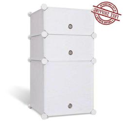 3 Cube Bookcase Storage Cabinet | 3 Compartments for Shoes |