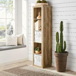 5-Cube  Weathered Finish Storage Organizer Sleek Type W/ Ope