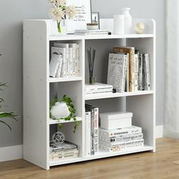 5-Shelf Bookcase Wood Book Shelving Storage Furniture Wide B