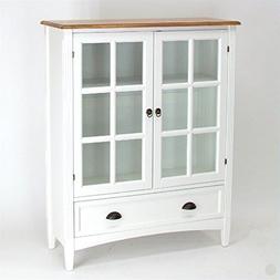 Wayborn Home Furnishing Bookcase with Doors, 4", White