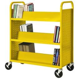 Sandusky Bookcase 6-Sloped Shelves Open-Back Rounded-Handles