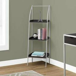 Cappuchino & Silver Bookshelf for Small Spaces, 12 X 16 X 48