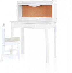 Classic White Desk Cork Board Back Panel for Pinning Reminde