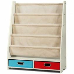 Durable & Modern Children's Beige Book and Toys Organizer Sh