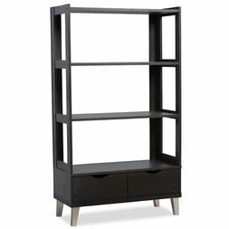 Baxton Studio Kalien Modern & Contemporary Wood Bookcase wit