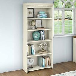 Copper Grove Samtredia 5-Shelf Bookcase in Antique White - A