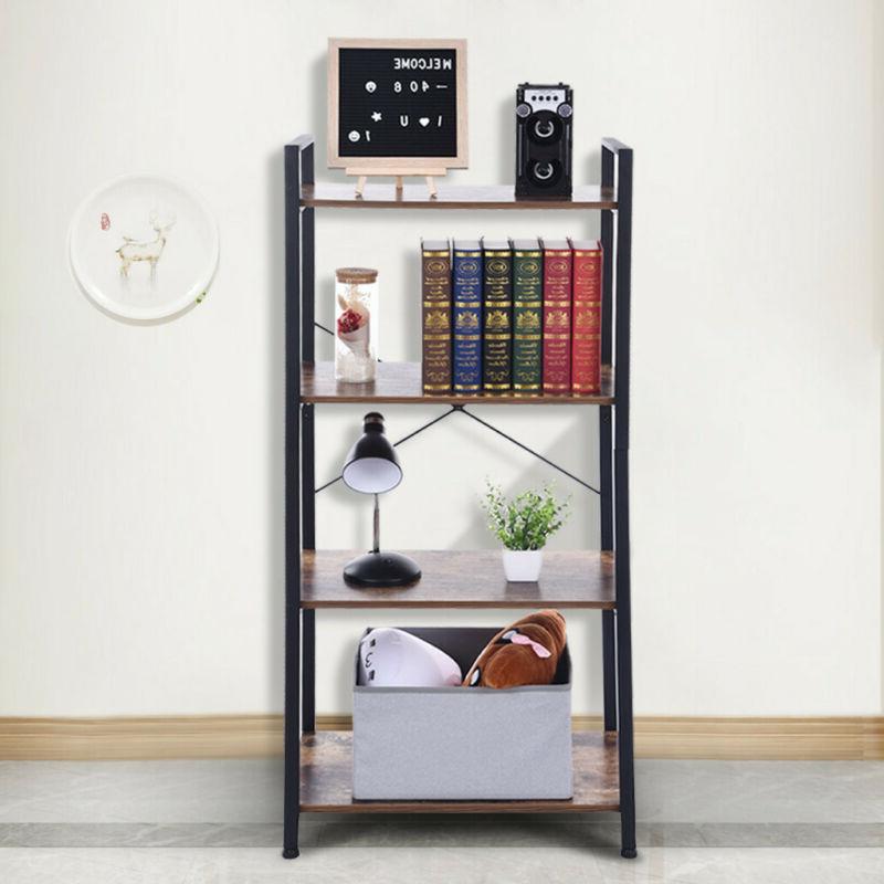 Narrow Bookshelf Antique Wood And Metal Shelf Bookcase Stora