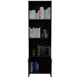 Lisa Bookcase with 3 Shelves and a 2 Door Cabinet for Storag