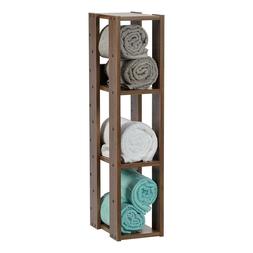 Narrow Shelving Unit 3-Shelf Bookcase Slim Small Space Savin