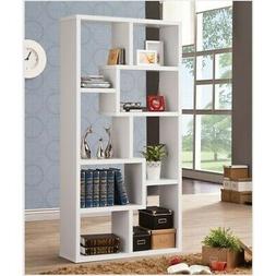 Bowery Hill Open Back Bookcase in White