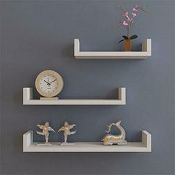 Set of 3 Floating Shelves Bookshelf Wall Mount Shelf Display