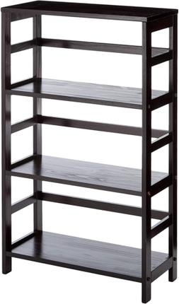 Small Bookshelf Bookcase 4 Shelf Storage Open Display Narrow