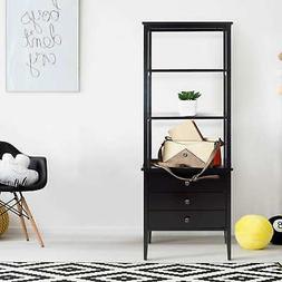 Copper Grove Thelon Solid Wood Bookcase Black